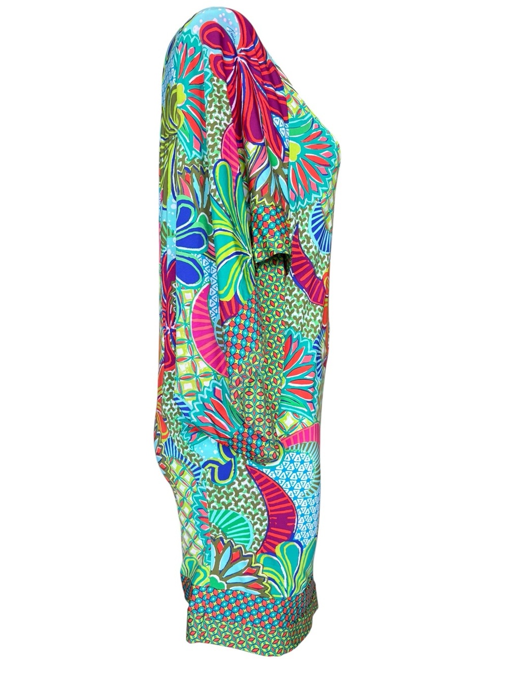 Trina Turk Small Swim Cover Up Tropical Floral Batwing Sleeve Tunic Beach - Picture 4 of 16